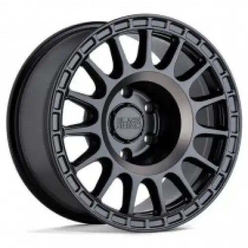 Black Rhino SANDSTORM SEMI GLOSS BLACK W/ MACHINED DARK TINT RING 5x114.3 15R 7 76.1 15