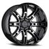 Level 8 SLINGSHOT GLOSS BLACK W/ MACHINED FACE 6x139.7 16R 8.5 112.1 10