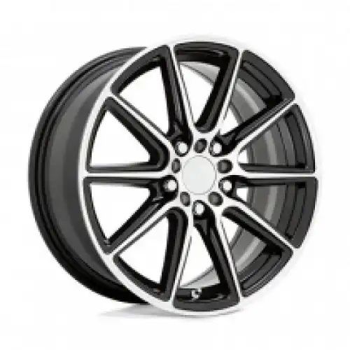 Ruff THROTTLE GLOSS BLACK W/ MACHINED FACE 5x100/114.3 17R 7.5 72.1 38