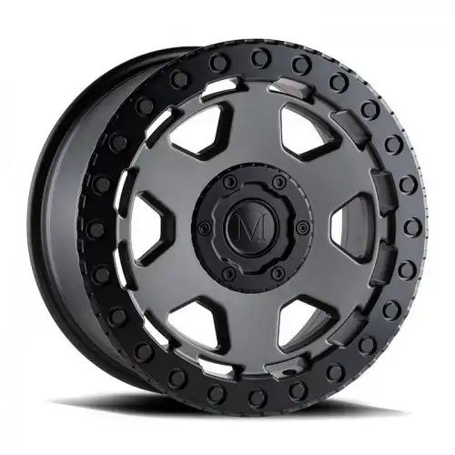 Mandrus FORSCHER MATTE GUNMETAL W/ BLACK LIP EDGE 6x130 17R 8 84.1 45