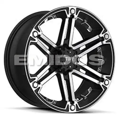 Tuff T01 FLAT BLACK W/ MACHINED FACE 6x139.7 17R 8 108 BNK