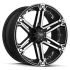 Tuff T01 FLAT BLACK W/ MACHINED FACE 6x135 17R 8 87.1 20