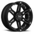 Tuff T01 FLAT BLACK W/ CHROME INSERTS 6x135 17R 8 87.1 20