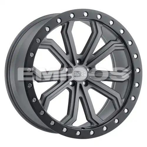 Black Rhino TRABUCO MATTE GUNMETAL W/ BLACK RING & SILVER BOLTS 5x112 17R 8 66.56 10
