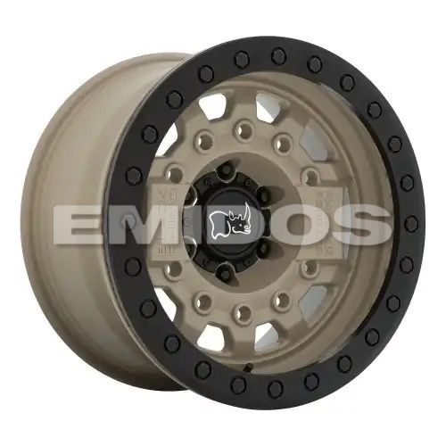 Black Rhino AVENGER BEADLOCK DESERT SAND W/ BLACK HARDWARE 6x139.7 17R 8.5 112.1 -30