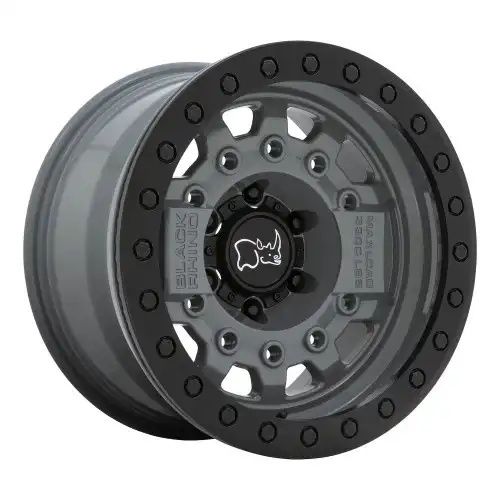 Black Rhino AVENGER BEADLOCK BATTLESHIP GRAY W/ BLACK HARDWARE 5x127 17R 8.5 71.5 -32