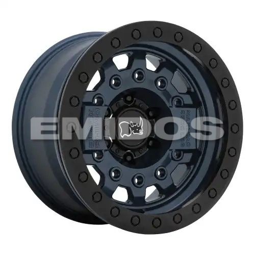Black Rhino AVENGER BEADLOCK NAVY BLUE W/ BLACK HARDWARE 5x127 17R 8.5 71.5 -32