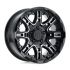 Level 8 SLINGSHOT GLOSS BLACK W/ MACHINED FACE 8x170 17R 8.5 125.1 BNK