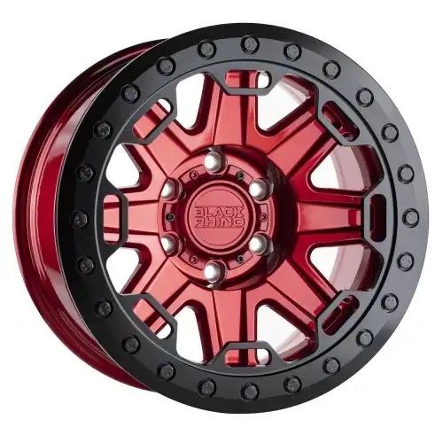 Black Rhino RIFT BEADLOCK CANDY RED W/ BLACK RING 5x127 17R 8.5 71.5 -38