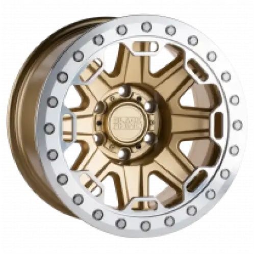 Black Rhino RIFT BEADLOCK MATTE GOLD W/ MACHINED RING 8x165.1 R 8.5 125.1 -38