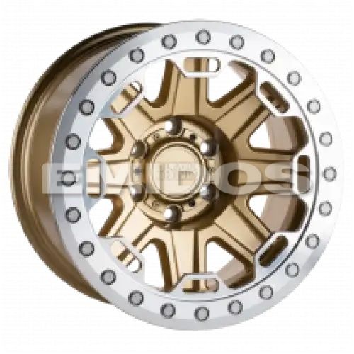 Black Rhino RIFT BEADLOCK MATTE GOLD W/ MACHINED RING 8x165.1 R 8.5 125.1 -38