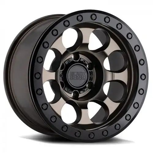 Black Rhino RIOT MATTE BRONZE W/ BLACK RING & BOLTS 6x139.7 17R 8.5 112.1 -30