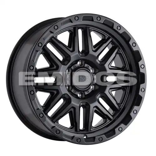 Black Rhino ALAMO MATTE BLACK W/ BLACK BOLTS 5x127 17R 9 71.5 -18