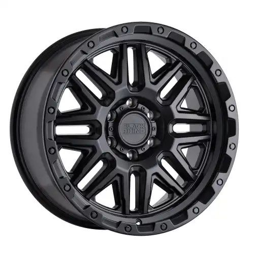 Black Rhino ALAMO MATTE BLACK W/ BLACK BOLTS 6x135 17R 9 87.1 12
