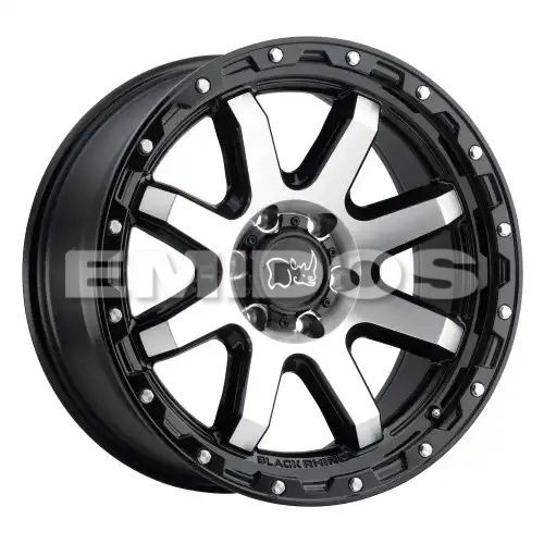 Black Rhino COYOTE GLOSS BLACK W/ MACHINED FACE & STAINLESS BOLTS 8x170 17R 9 125.1 6