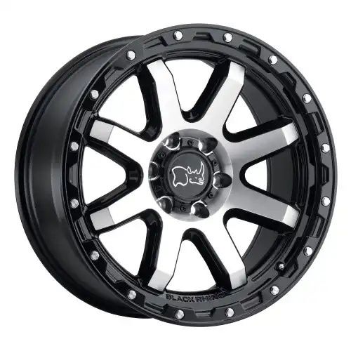Black Rhino COYOTE GLOSS BLACK W/ MACHINED FACE & STAINLESS BOLTS 6x139.7 17R 9 112.1 12