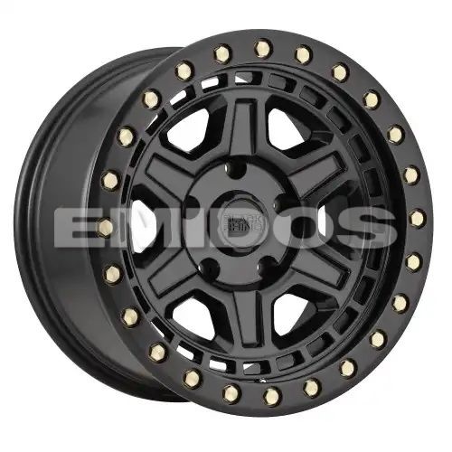 Black Rhino RENO MATTE BLACK W/ BRASS BOLTS 6x135 17R 9 87.1 BNK