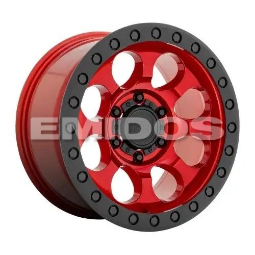 Black Rhino RIOT CANDY RED W/ BLACK RING & BOLTS 5x127 17R 9 71.5 -18