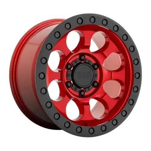 Black Rhino RIOT CANDY RED W/ BLACK RING & BOLTS 6x135 17R 9 87.1 12