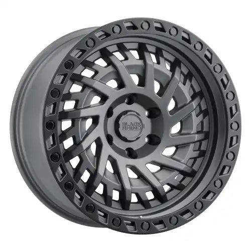 Black Rhino SHREDDER MATTE GUNMETAL W/ BLACK RING 5x127 17R 9 71.5 -18