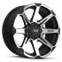 Tuff T05 FLAT BLACK W/ MACHINED FACE 8x165.1 17R 9 125.1 10