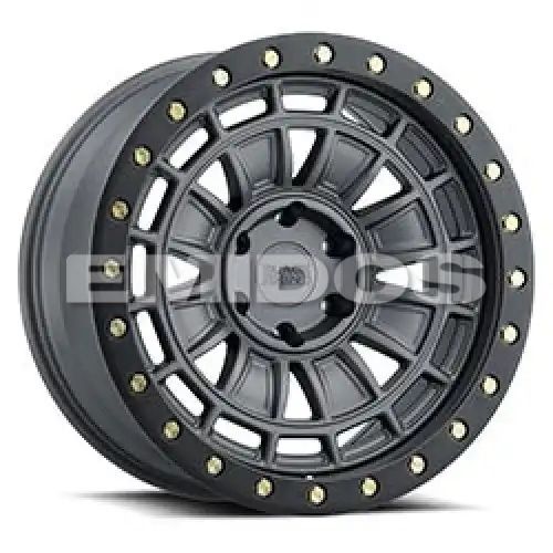 Black Rhino DALTON MATTE GUNMETAL W/ BLACK LIP EDGE & BRASS BOLTS 5x127 17R 9.5 71.5 -12