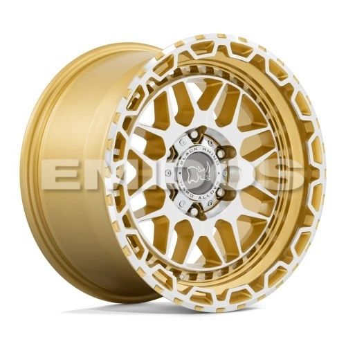 Black Rhino HOLCOMB GLOSS GOLD W/ MIRROR CUT FACE 6x139.7 17R 9.5 112.1 12