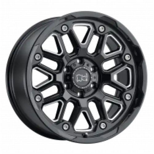 Black Rhino HOLLISTER GLOSS BLACK W/ MILLED SPOKES 6x120 17R 9.5 67.06 12