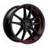 Ruff R364 SATIN BLACK W/ RED PIN 4x100/114.3 18R 8 73.1 38