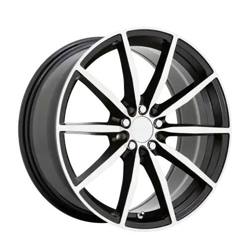 Ruff BURNOUT GLOSS BLACK W/ MACHINED FACE 5x100/114.3 R 8 72.1 38