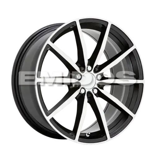 Ruff BURNOUT GLOSS BLACK W/ MACHINED FACE 5x112/120 18R 8 76.1 38