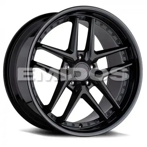 TSW PREMIO MATTE BLACK W/ GLOSS BLACK LIP 5x112 R 8.5 66.56 42