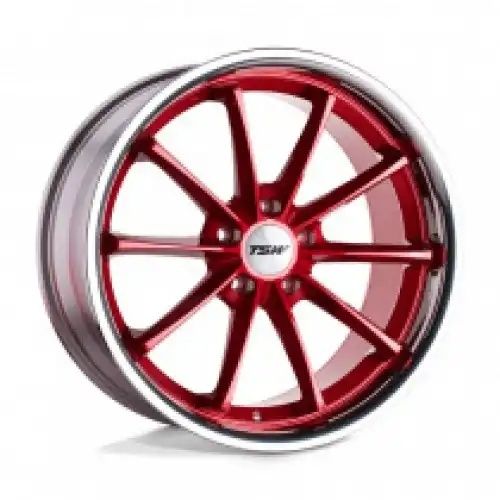 TSW SWEEP CANDY RED W/ STAINLESS LIP 5x114.3 18R 8.5 76.1 40