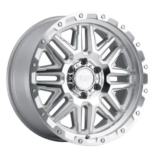 Black Rhino ALAMO SILVER W/ MIRROR FACE & STAINLESS BOLTS 6x139.7 18R 9 112.1 12