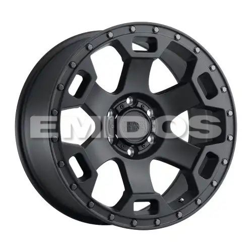 Black Rhino GAUNTLET SEMI GLOSS BLACK W/ GUNMETAL BOLTS 6x139.7 18R 9 112.1 12