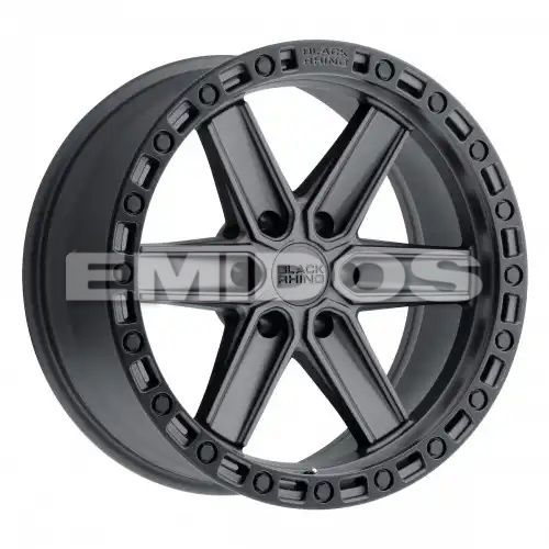 Black Rhino HENDERSON GUN BLACK W/ BLACK RING 6x139.7 18R 9 112.1 12