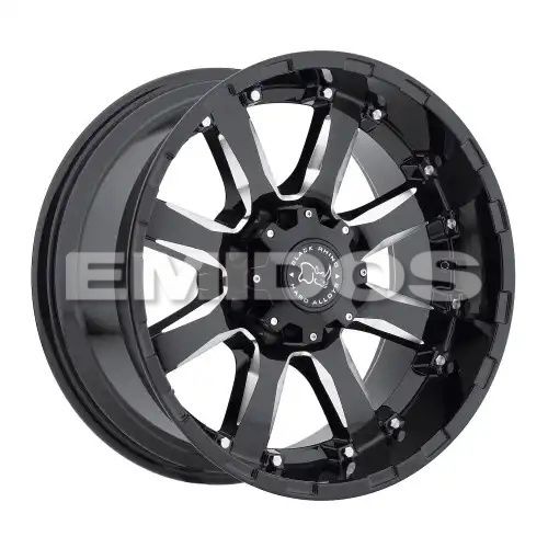 Black Rhino SIERRA GLOSS BLACK W/ MILLED SPOKES 5x139.7 18R 9 78.1 BNK