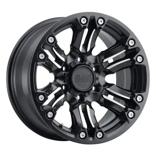 Black Rhino ASAGAI MATTE BLACK & MACHINED W/ STAINLESS BOLTS 6x139.7 18R 9.5 112.1 -18