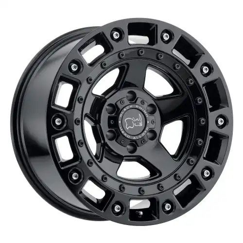 Black Rhino CINCO GLOSS BLACK W/ STAINLESS BOLT 5x150 18R 9.5 110.1 12
