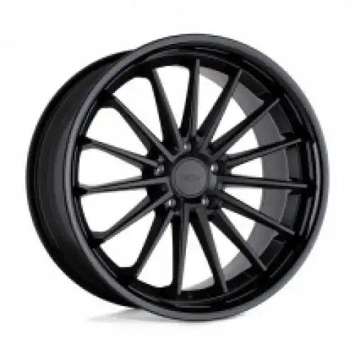 TSW MARINA MATTE BLACK W/ GLOSS BLACK LIP 5x114.3 18R 9.5 76.1 20