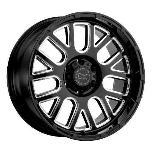 Black Rhino PISMO GLOSS BLACK W/ MILLED SPOKES 6x139.7 18R 9.5 112.1 6