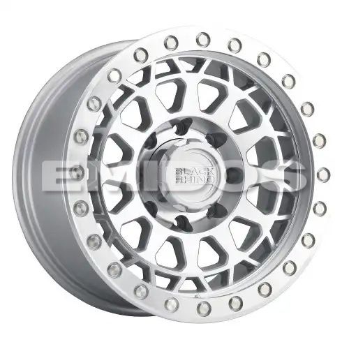 Black Rhino PRIMM SILVER W/ MIRROR FACE & MACHINED RING 8x170 18R 9.5 125.1 BNK