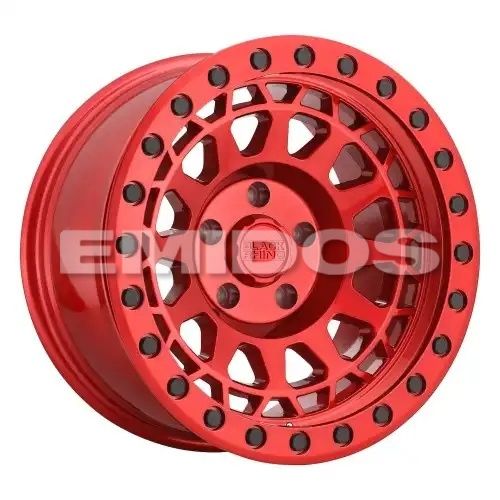 Black Rhino PRIMM CANDY RED W/ BLACK BOLTS 6x139.7 18R 9.5 112.1 12