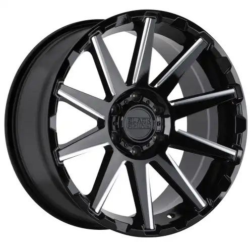 Black Rhino TYPHOON GLOSS BLACK W/ MILLED SPOKES 5x150 18R 9.5 110.1 12