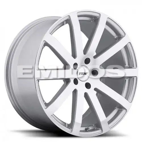 TSW BROOKLANDS SILVER W/ MIRROR CUT FACE 5x114.3 19R 8 76.1 20