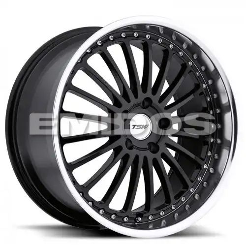 TSW SILVERSTONE GLOSS BLACK W/ MIRROR CUT LIP 5x108 19R 8 72.1 40
