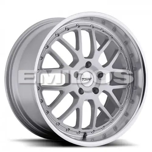 TSW VALENCIA SILVER W/ MIRROR CUT LIP 5x112 19R 8 72.1 32