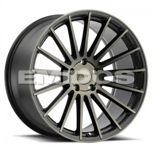 TSW LUCO MATTE BLACK W/ MACHINE FACE & DARK TINT 5x112 19R 8.5 72.1 32