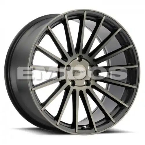 TSW LUCO MATTE BLACK W/ MACHINE FACE & DARK TINT 5x112 19R 8.5 72.1 42