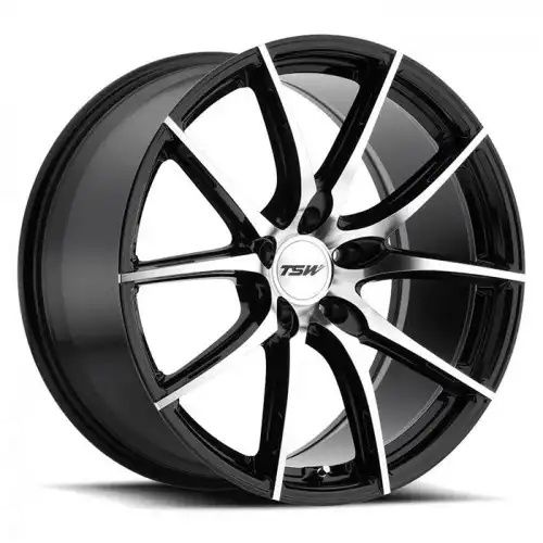 TSW SPRINT GLOSS BLACK W/ MIRROR CUT FACE 5x112 19R 8.5 72.1 32